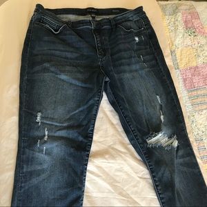 Distressed Judy Blue Skinny Jeans - Size 15